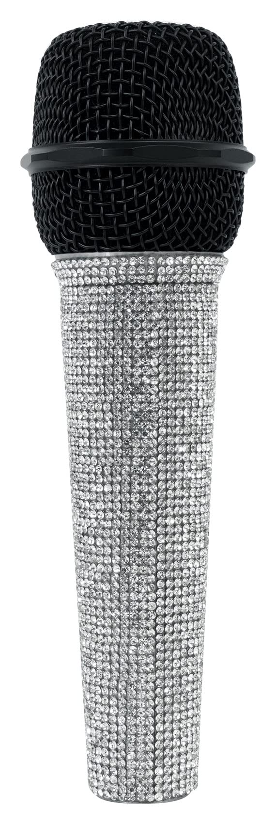 Rockville RMC-ICE Pro Dynamic Vocal Microphone, Cardioid, Faux Diamond-Covered, Rugged Metal Body, 2 Cables, Case, Mic Clip, for Stage, Studio