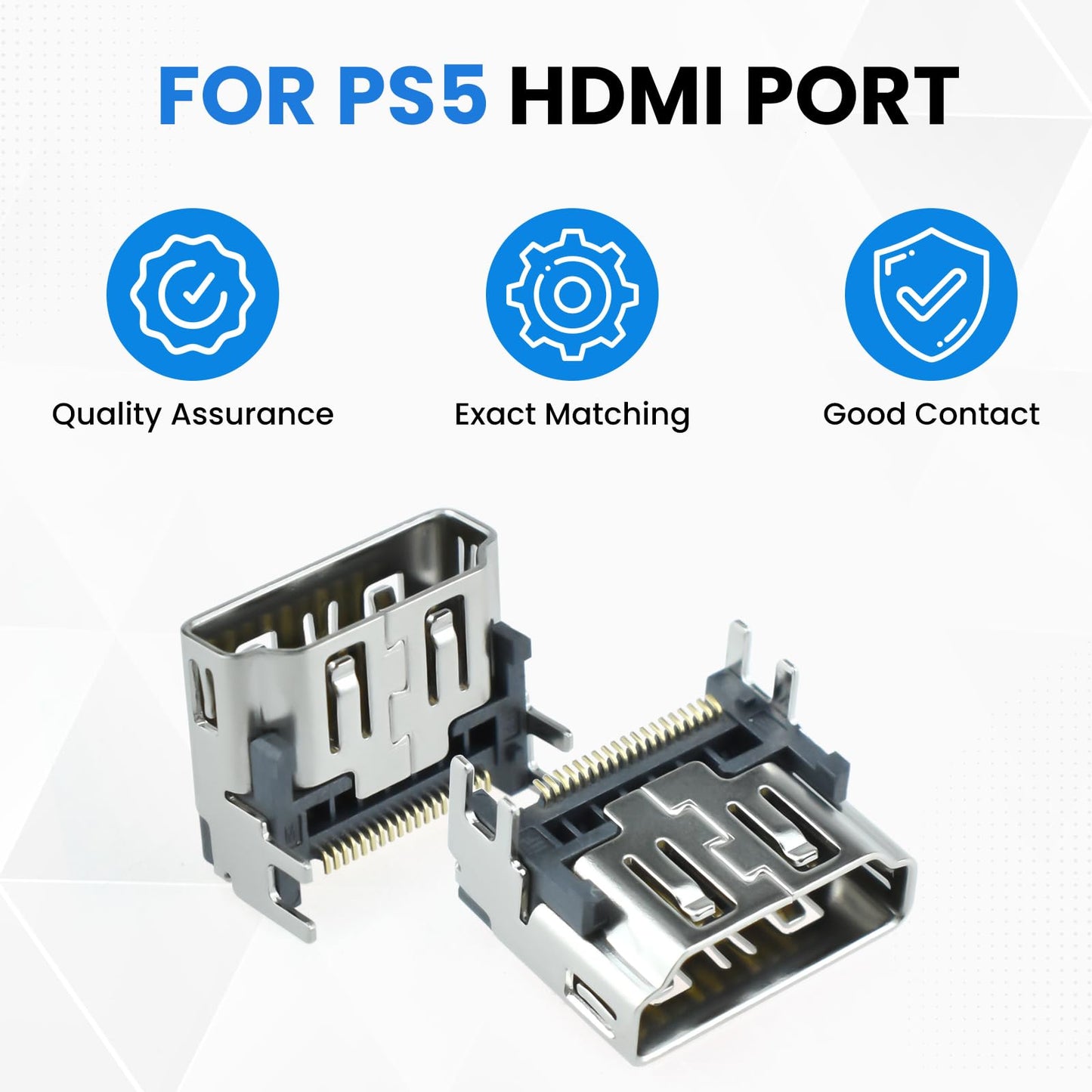SATUY 2 Pcs HDMI Port Replacement for PS5, HDMI Port Socket Connector for Playstation 5, HDMI Socket Jack Interface Connector Repair Tool Kit for PS5