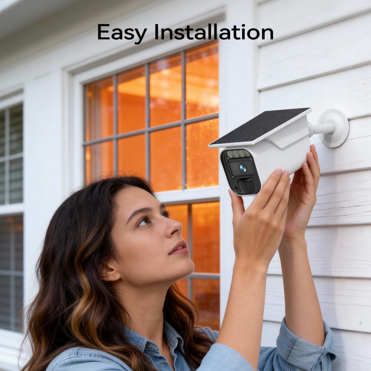 KKB 4G LTE Cellular Security Camera with Integrated Solar Panel, No WiFi Needed Security Cameras Outdoor Built-in SIM, 2K Wireless Off-Grid Cam