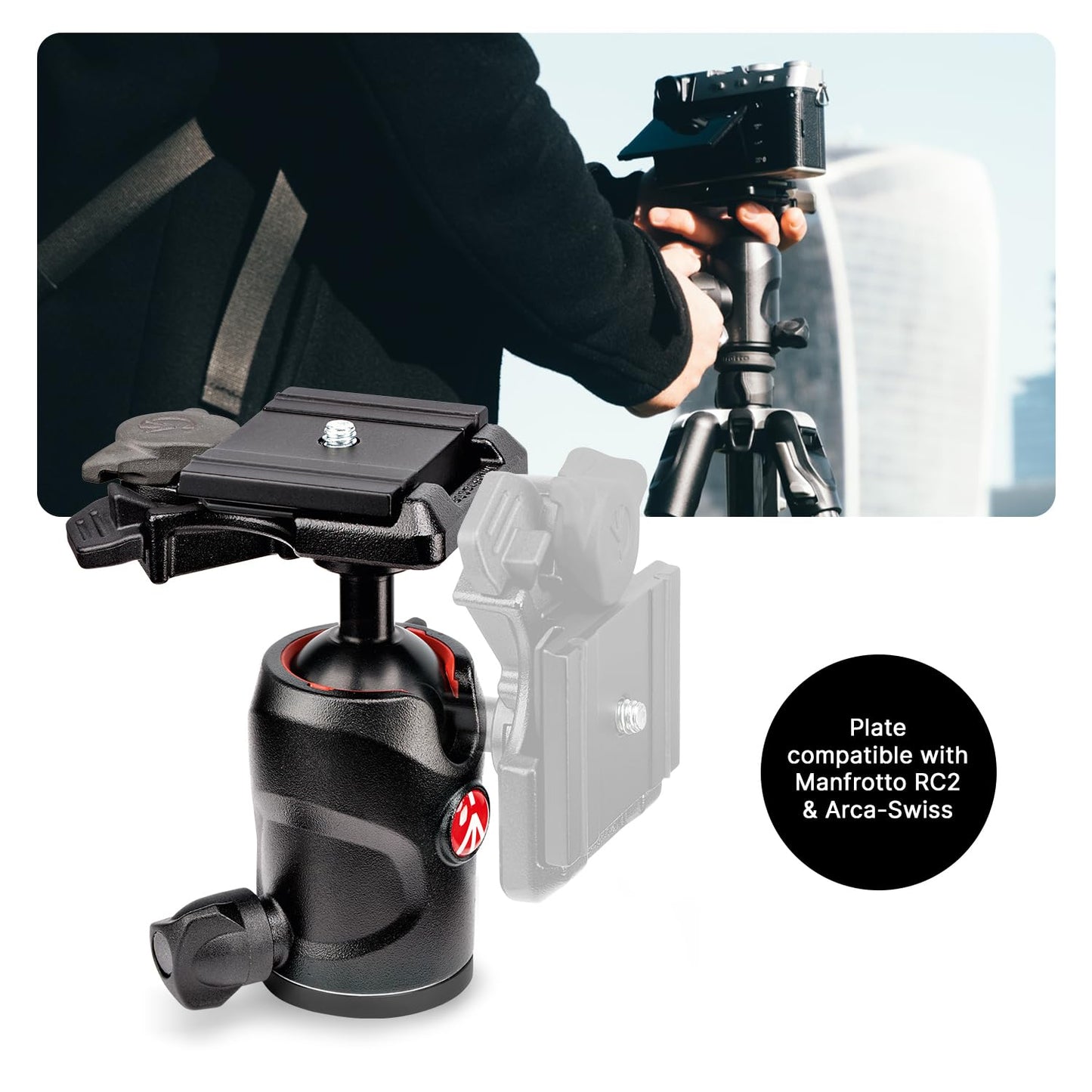 Manfrotto Befree Advanced GT PRO Travel Tripod, Twist Lock with Ball Head for Canon, Nikon, Sony, DSLR, CSC, Mirrorless, Up to 12 kg, Lightweight