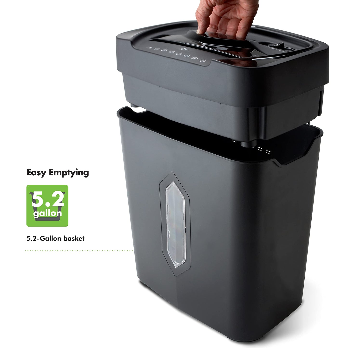 Aurora 12 Sheet Crosscut Paper and Credit Card Shredder with 5.2 gal Wastebasket