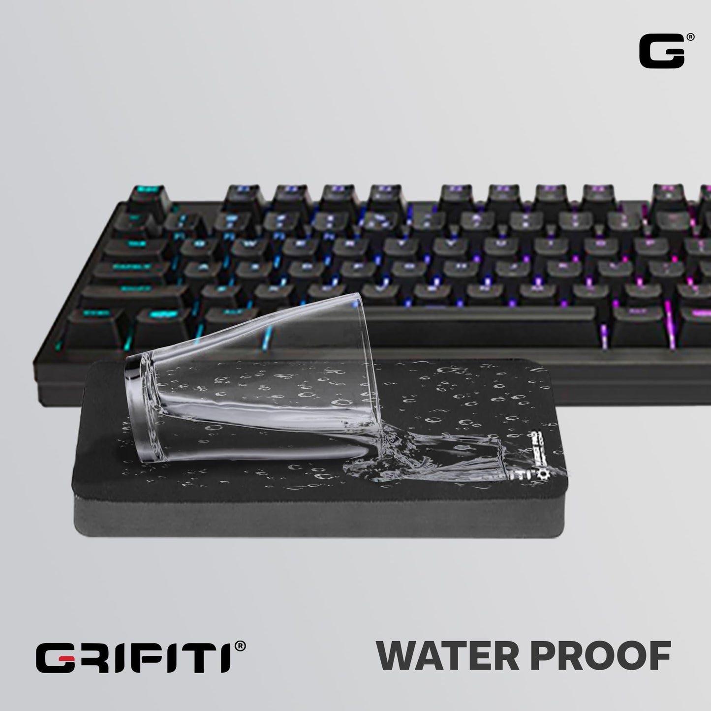 GRIFITI Fat Wrist Pad 8" x 4" x 0.75" inches Mouse Rest Ergonomic Hand Palm Pads Support for Keypads, Numberpads, Trackpads, Trackball Mousepads