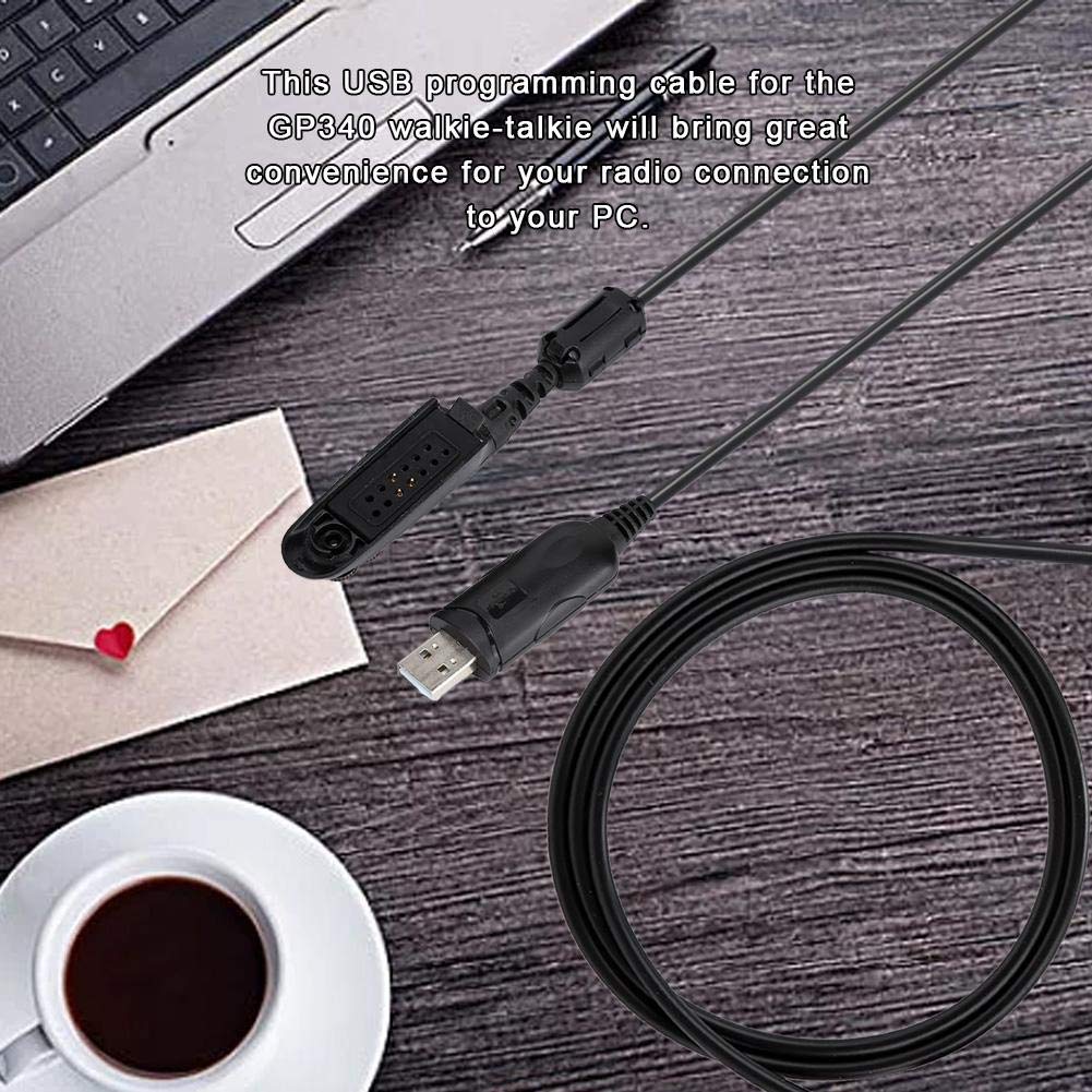 Tosuny USB Programming Cable for HT750 HT1250 PRO5150 GP328 GP340 GP380 GP640 GP680 GP960 GP1280 PR860 MTX850 PTX760 Radio, 1m/39.37inch Write