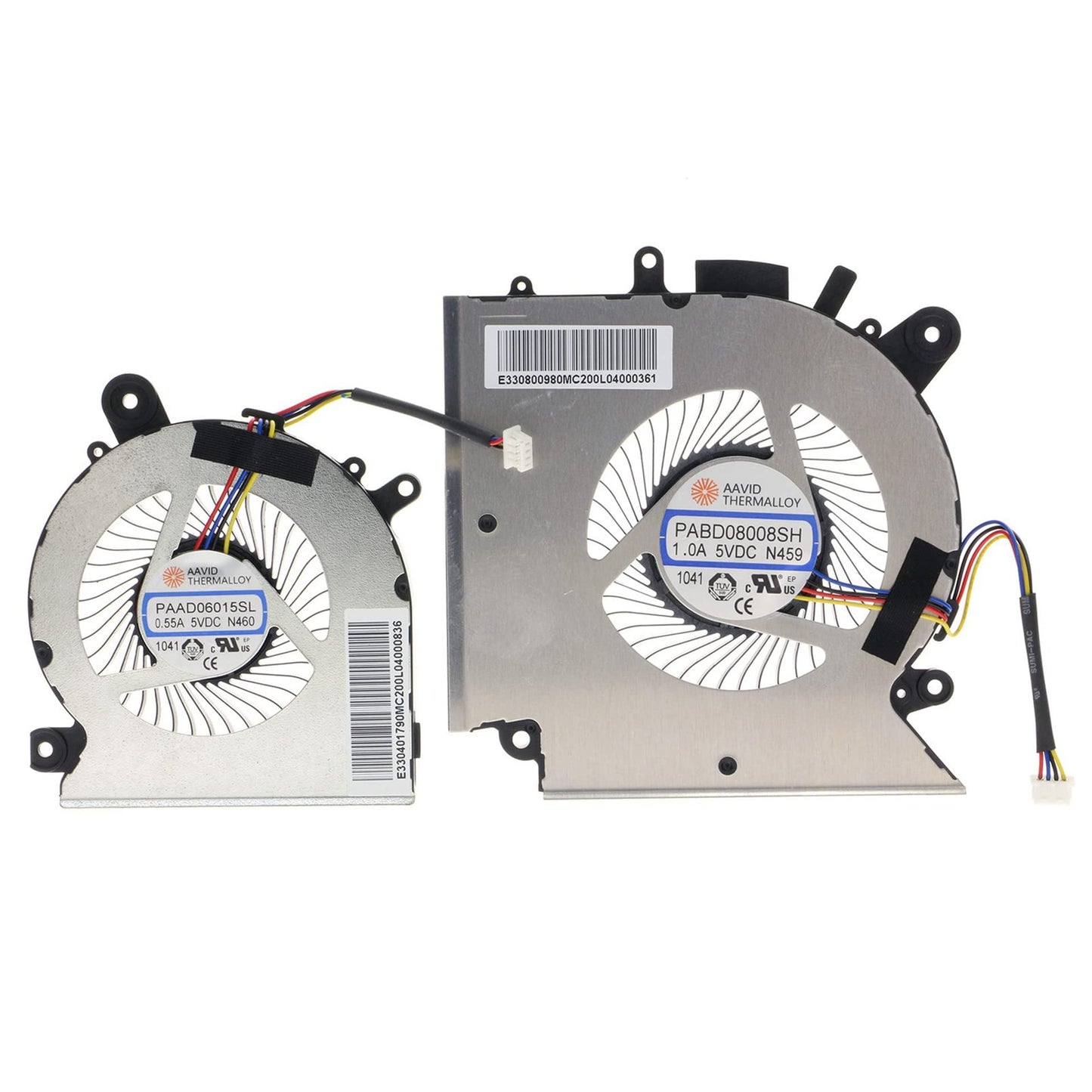 Replacement CPU&GPU Cooling Fan for MSI Katana GF76 GF66 Pulse GL66 GL76 WF76 PABD08008SH N459 PAAD06015SL N460