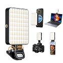 Magnetic Selfie Light for Cell Phone, gliship 128 Led Selfie Light Compatible with Magsafe Rechargeable Portable Clip Fill Light with 3 Lights Modes
