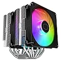 Cooler Master Hyper 620S Dual Tower CPU Air Cooler, ARGB Sync, 120mm PWM Fan, 6 Copper Direct Contact Heat Pipes, 154.9mm Tall Silver
