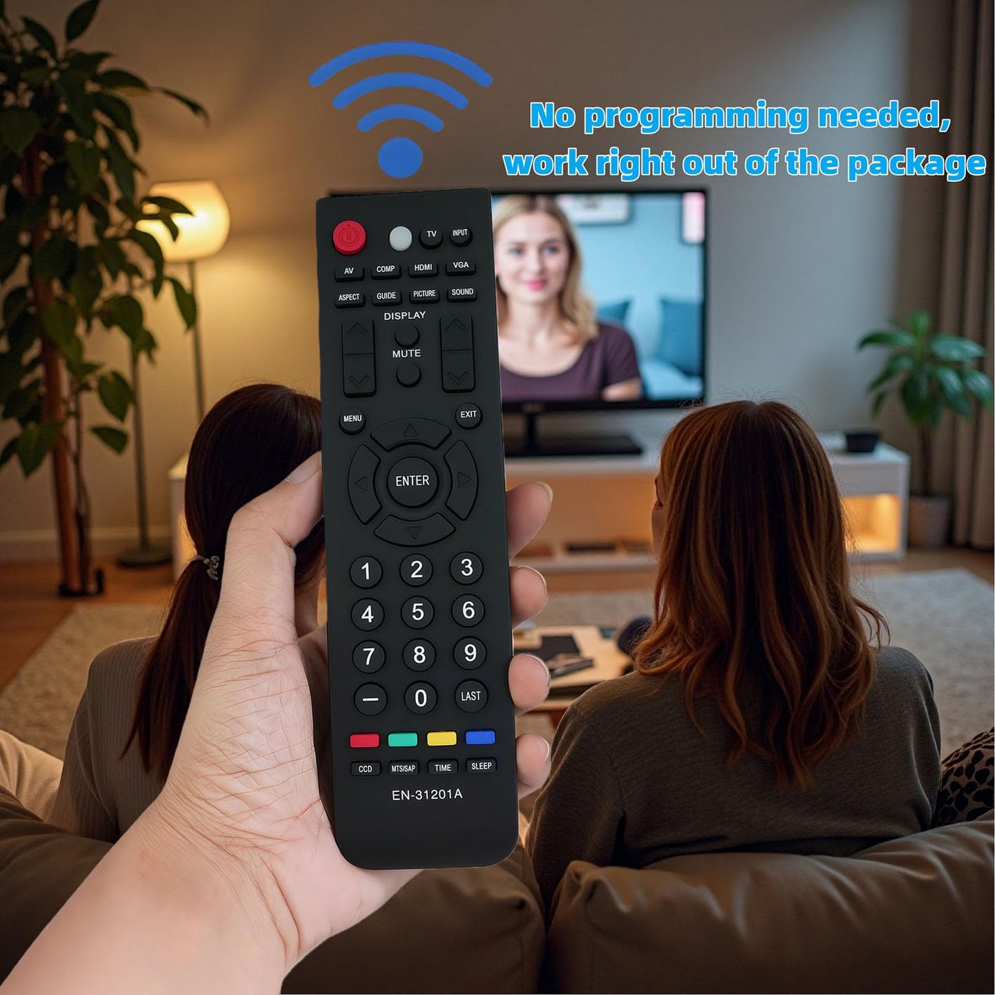 Universal Replacement Remote Control for Emerson TV EN-31201EM LTDN42V68US for Hisense F46V89C F55V89C LHDN32V66AUS LHD37V87US LTDN39V77US LTDN40V87US