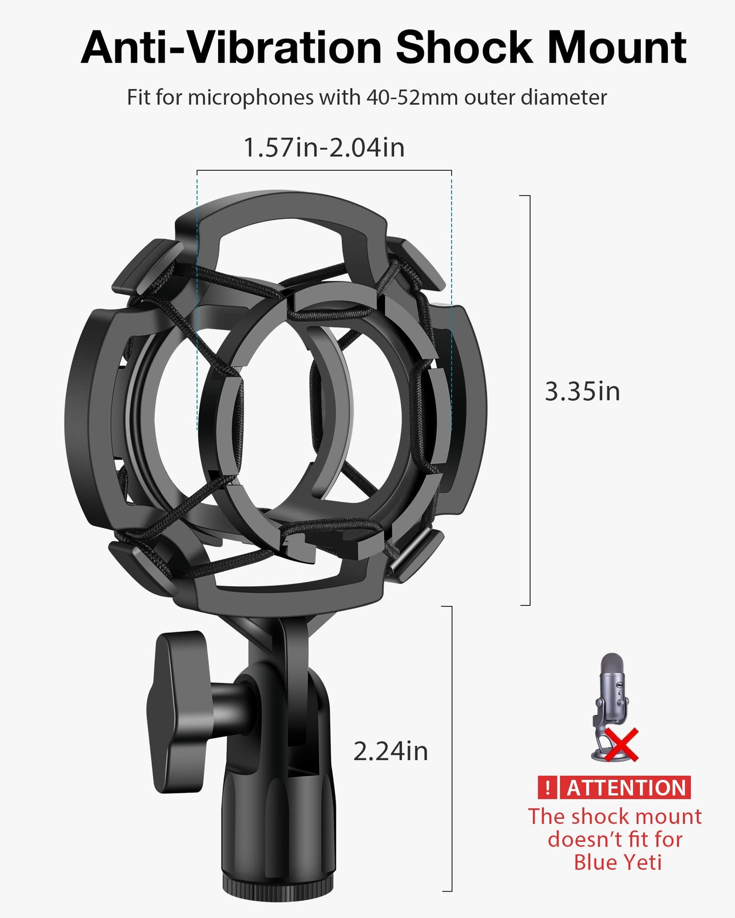 InnoGear Mic Stand Desk, Adjustable Desktop Microphone Stand Table with Shock Mount Mic Clip Pop Filter 3/8" to 5/8" Adapter for Blue Yeti Hyper X