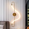 Focolux Modern LED Plug in Wall Sconces, 15W 1200LM 2999K Plug-in/Cordless Wall Light Fixtures for Bedroom and Living Room, White Flexible Silicone