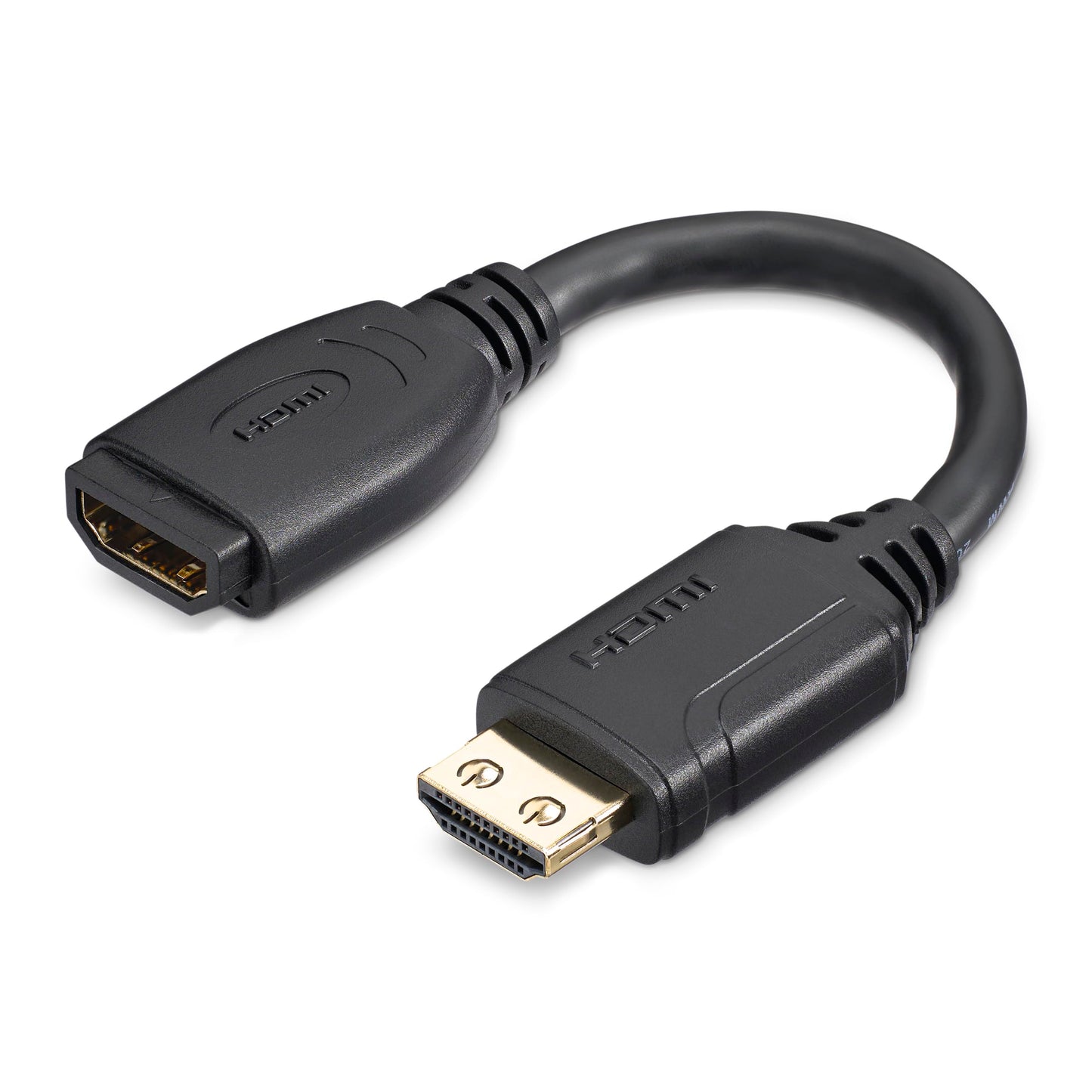StarTech.com 6in High Speed HDMI Port Saver Cable with 4K 60Hz - Short HDMI 2.0 Male to Female Adapter Cable - Port Extender (HD2MF6INL)