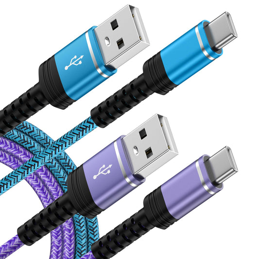 USB C Cable 10ft 2 Pack 3.1A Fast Charging Andriod Charger USB A to Type C Power Cord Compatible for Moto Razr 2024 Razr+,Edge,Moto Stylus 5G 2024,G