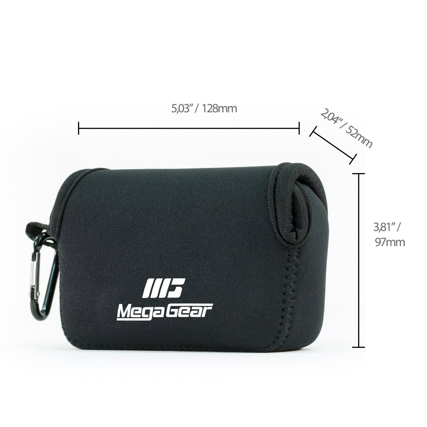 Megagear Canon Powershot Sx730 Hs, Sx720 Hs, Sx710 Hs, G16, G15 Ultra Light Neoprene Camera Case, With Carabiner - Black - MG1245