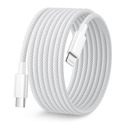 Long iPhone Charger Cable 10FT[Apple MFi Certified], USB C to Lightning Cable Braided Fast Charging iPad Charger Cable iPhone Wire iPhone Charger…