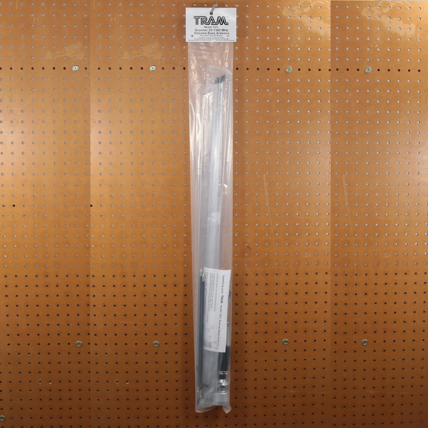 Tram® 300-Watt/200 Watt Broad-Band Scanner 25 MHz to 1,300 MHz Super Discone Stainless Steel Base Antenna with Added CB Transmit Bands
