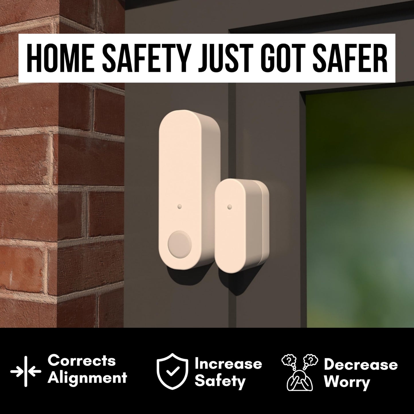 Magnet Riser Compatible with ADT | Contact Spacers with 3M Adhesive | DIY Wireless Home Security Accessories - Device/Magnet Not Included (1/4 inch)