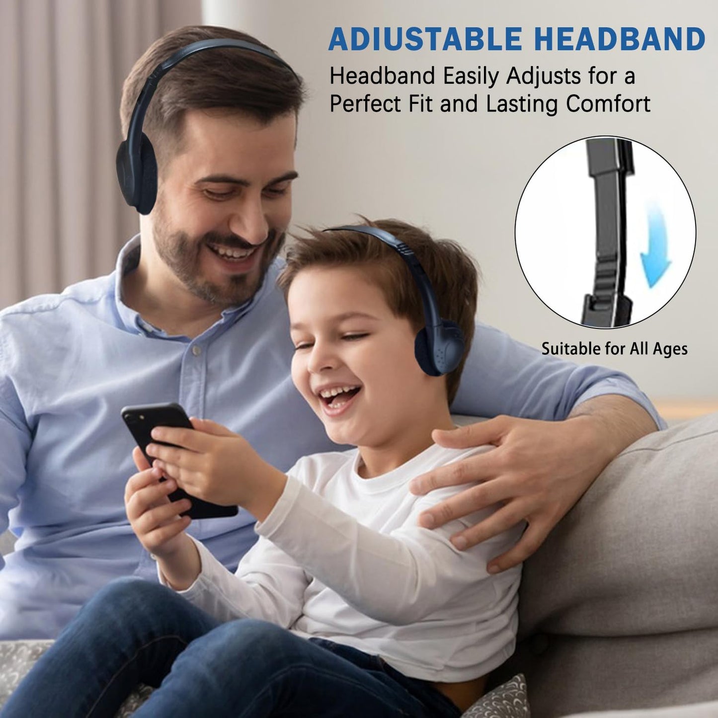 Ladont 50 Pack Classroom Headphones Bulk for Students School, Wired Class Set Headphones for Kids Children Toddler Boys Girls Teen(Black)