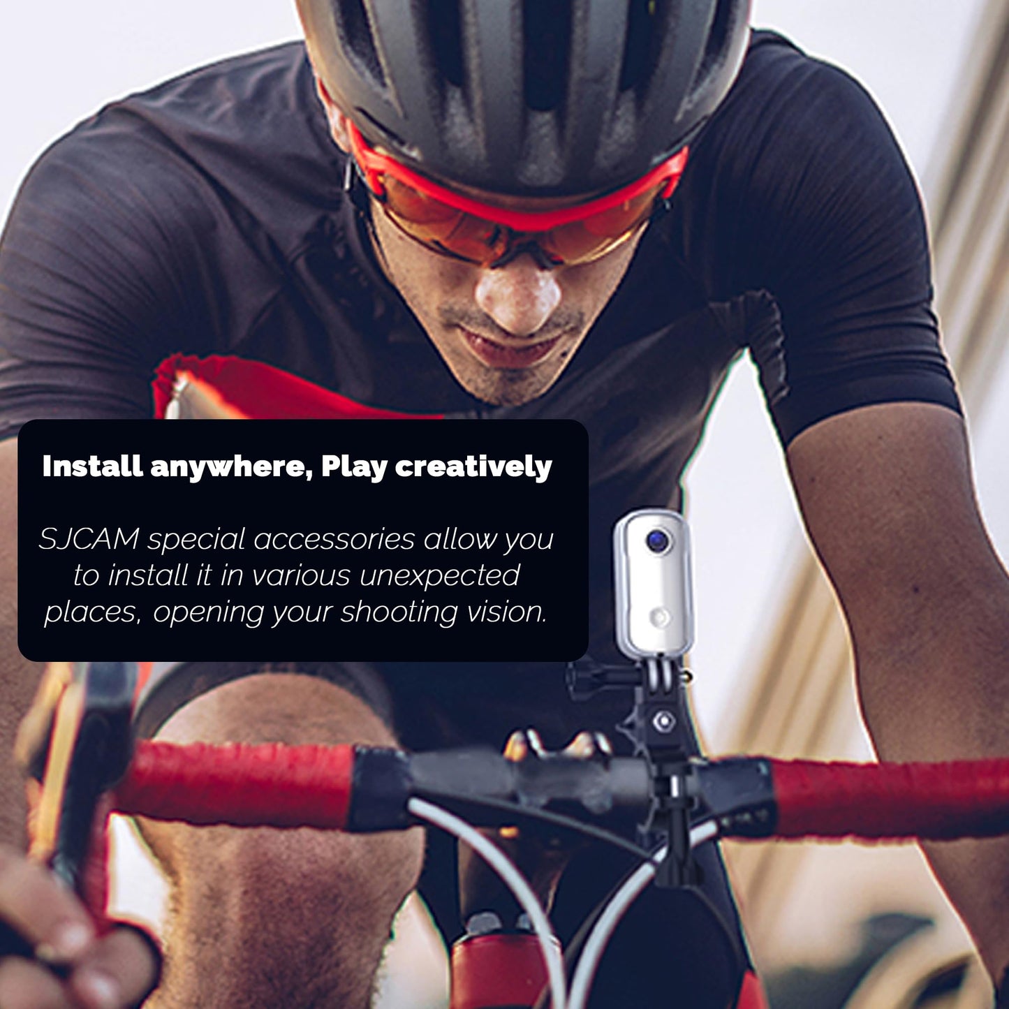 SJCAM C100 Plus Action Camera in Pink with 4K Video, EIS Stabilization, and Audio Recording, Bundle Including: 64GB Micro SD Card, 50-in-1 Action Kit