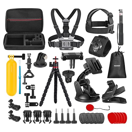 NEEWER 35 in 1 Action Camera Pro Accessories Kit Compatible with DJI Osmo Action 5 Pro 4 3 GoPro, Quick Release Adapter Mount for Diving Hiking