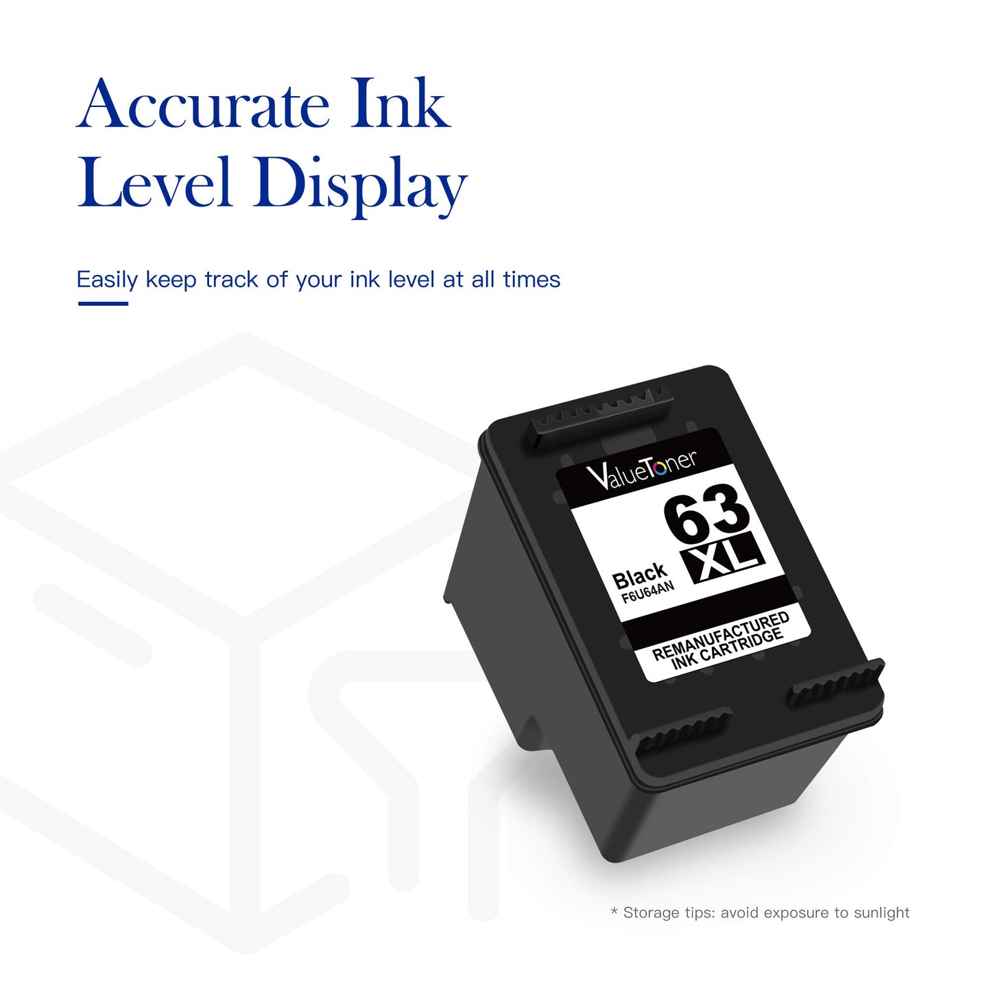 Valuetoner Remanufactured Ink Cartridge Replacement for HP 63XL 63 XL High Yield Compatible with Envy 4520 4512 4516 Officeje 3830 3833 4655 Deskjet