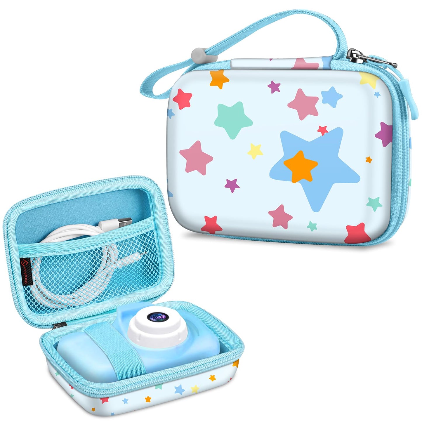 FINTIE Kids Camera Case Compatible with Goopow/Seckton/Dylanto/Mgaolo/Masterbee/CIMELR/Desuccus Kids Digital Camera Toys, Children Carrying Bag