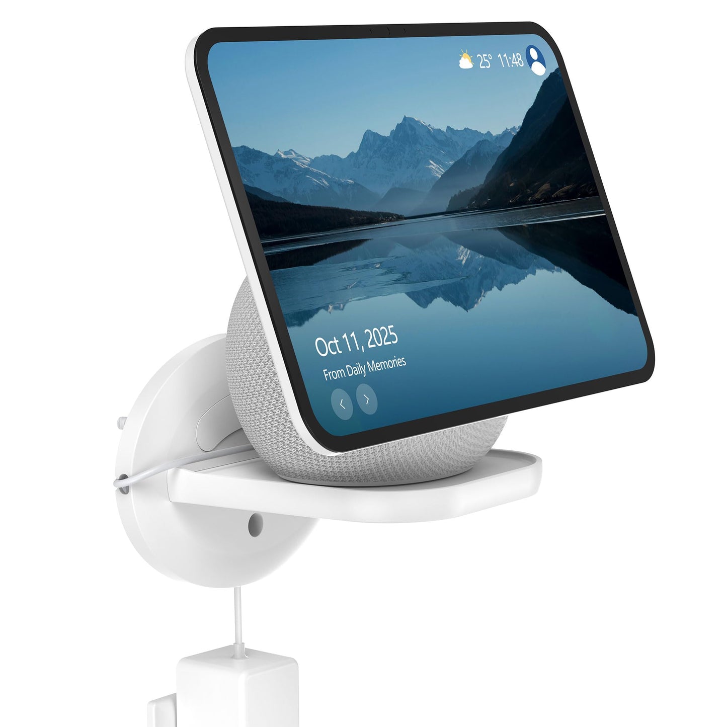 HomeMount Wall Mount for Echo Show11 and Echo Spot - Space Saving Smart Home Wall Stand Holder Shelf Compatible with Echo Show11/Echo Spot/Homepod