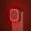 YUNLEX 2 Pack Plug in Red Night Light with Motion Sensor & Dusk to Dawn Sensor, Soft Glow, 0% Blue Light, Dimmable, Auto On/Off, 3 in 1 LED Lights