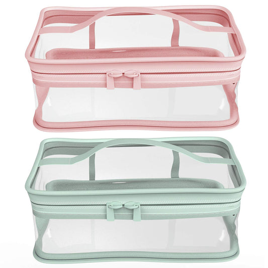 Makeup Bag Zipper Waterproof Portable Travel Storage Pouch 2 Pcs