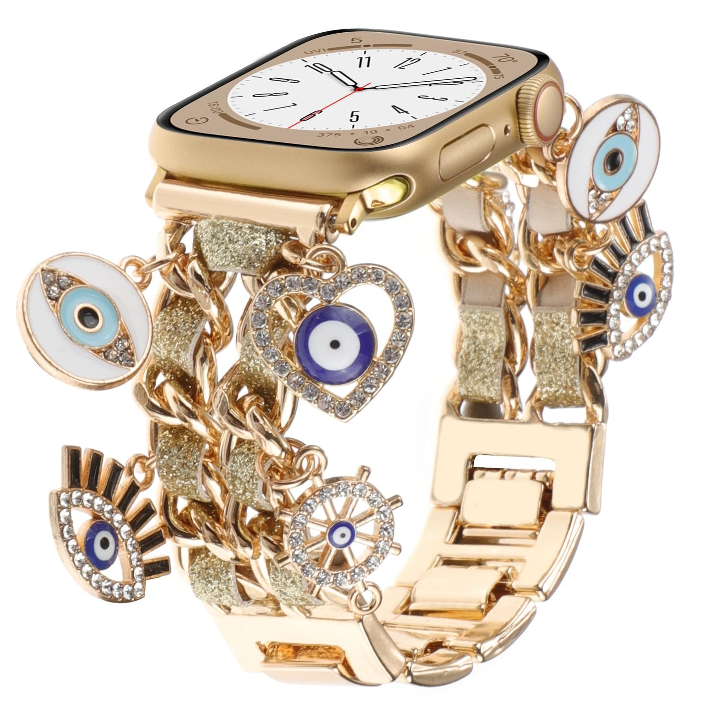 REALSIGN Women's Zinc Watch Band, Compatible with Apple Watch 38mm-41mm, Gold, Adjustable