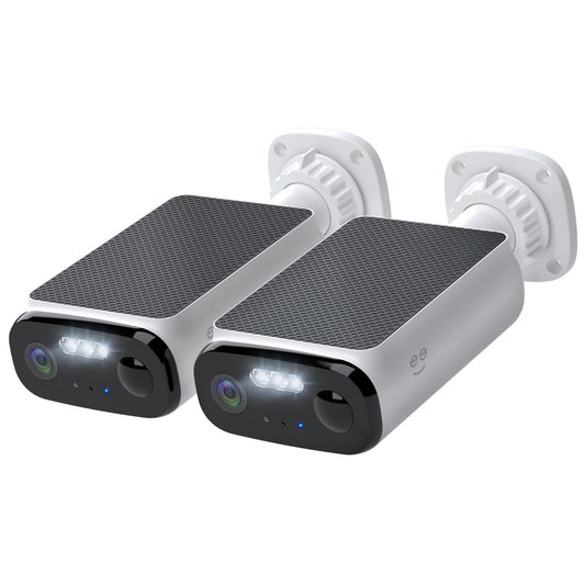 Geeni Falcon Smart Solar Battery Camera 2K+ - Outdoor Camera Wireless, Weather Resistant with Solar-Powered Battery, Motion Alerts, Color Night