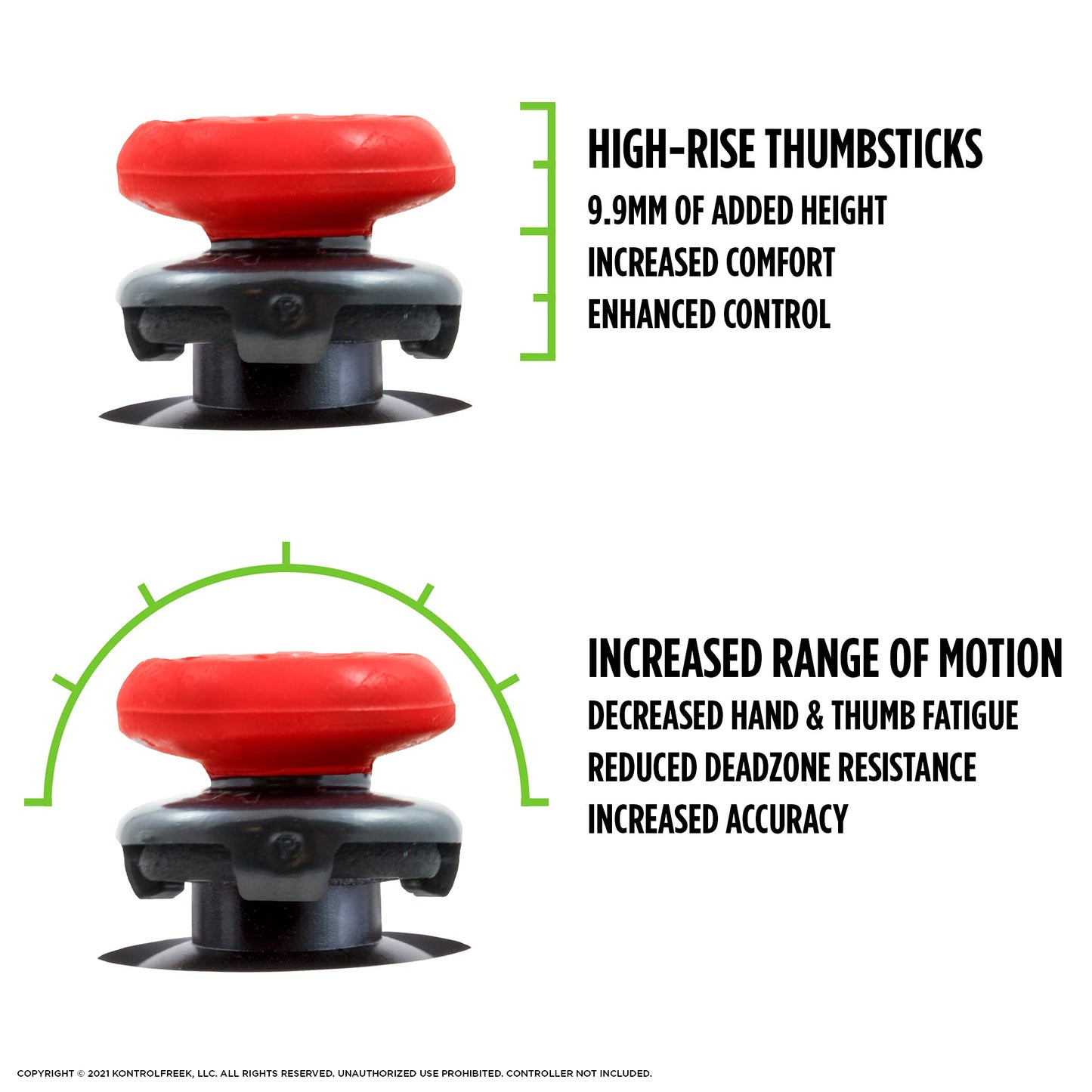 KontrolFreek FPS Freek Inferno Performance Kit for Xbox One and Xbox Series X Controller | Includes Performance Thumbsticks and Performance Grips |