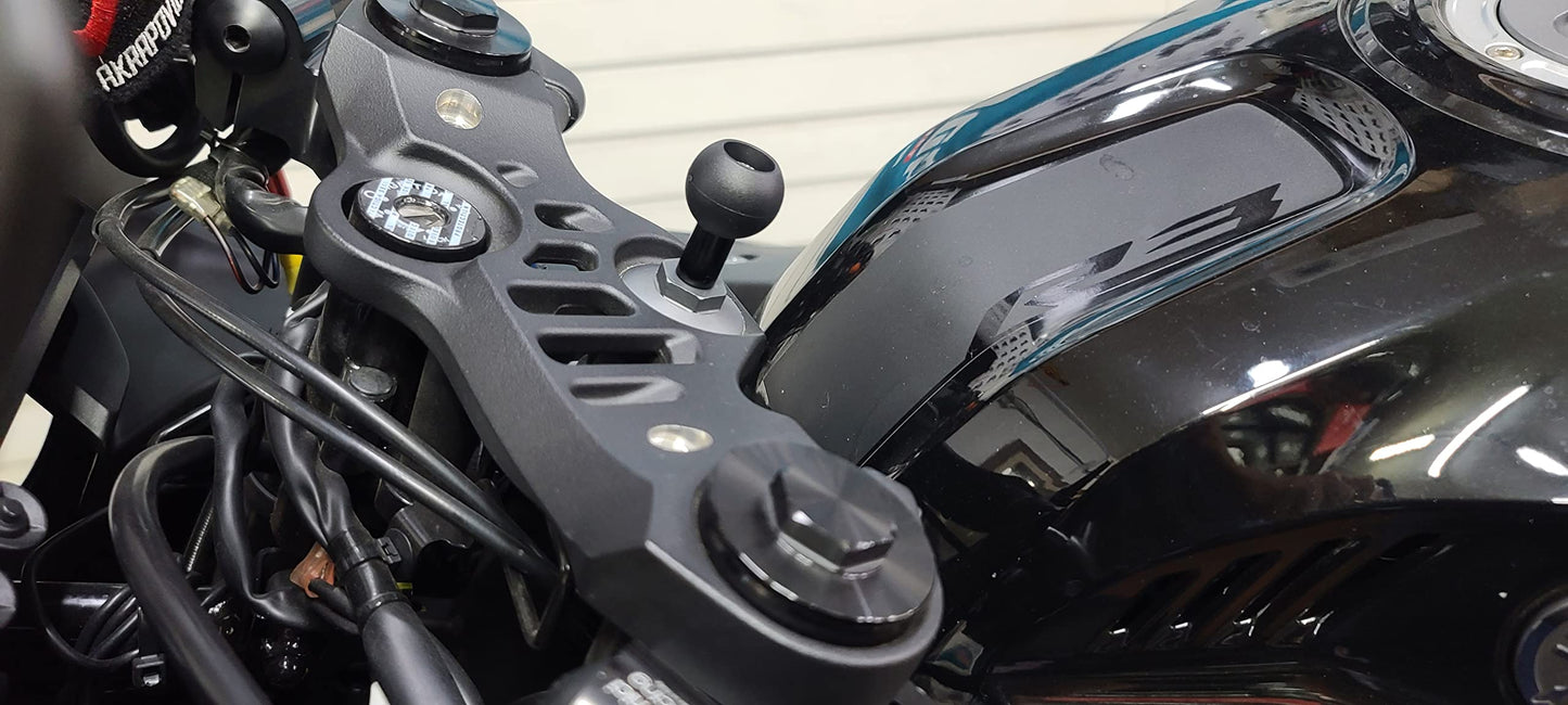 Mounts Lab motomount R3 for Yamaha YZF R3(2016+) Ram Stem Nut/Mount with 1inch(25mm) TPU Ball- Compatible with Phone/Camera/GPS Mount(Adapter)