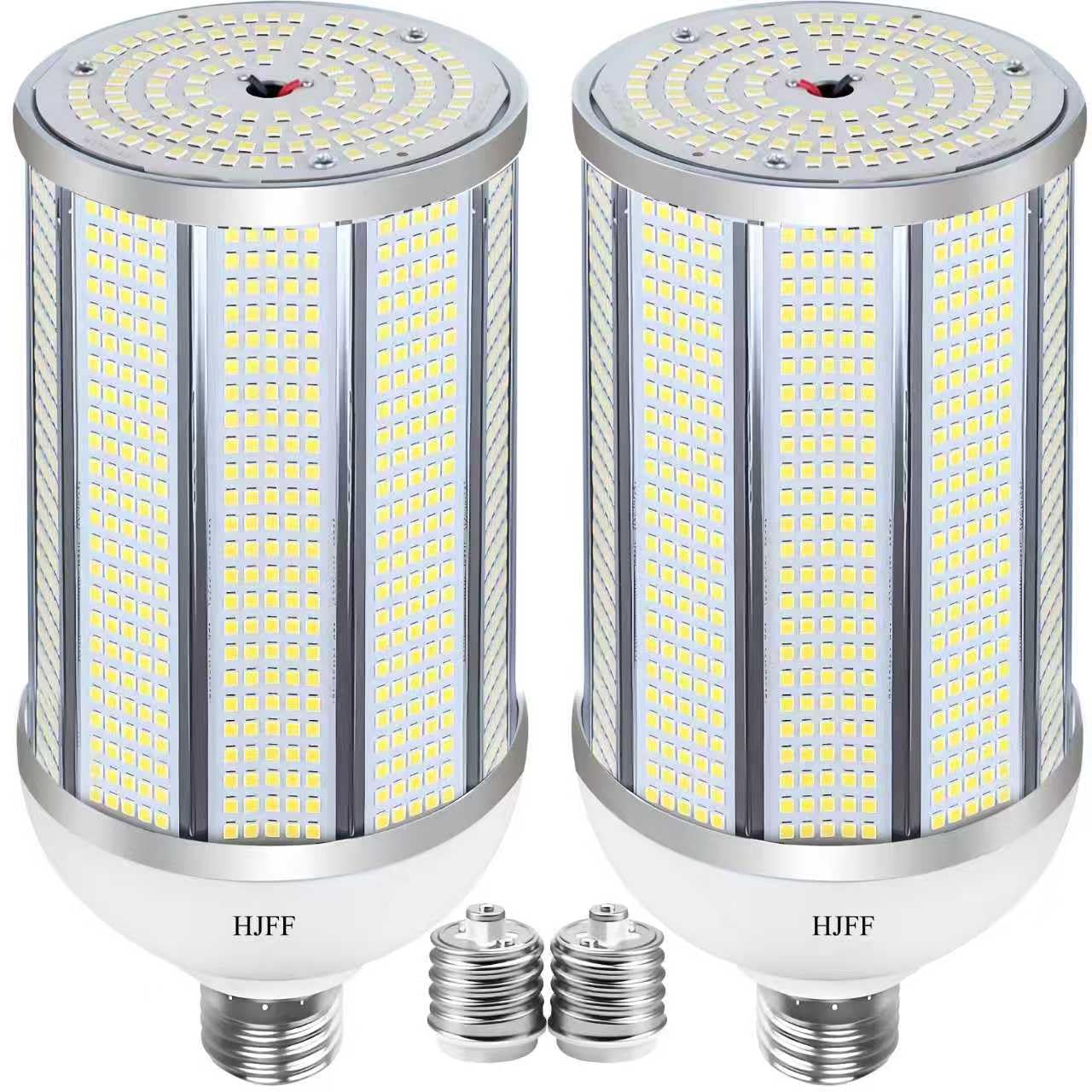 HJFF 2-Pack 150W LED Corn Light Bulbs,5000K 24000lm,E26/E39 Base,1500W Equivalent LED Corn Bulbs for Commercial Industrial Lighting Warehouse High Bay