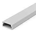 StarTech.com Solid Cable Management Raceway with Cover, 1-1/2"(38mm)W x 5/8"(16mm)H - 6.5ft(2m) length, Single Channel PVC Network/Power Cord