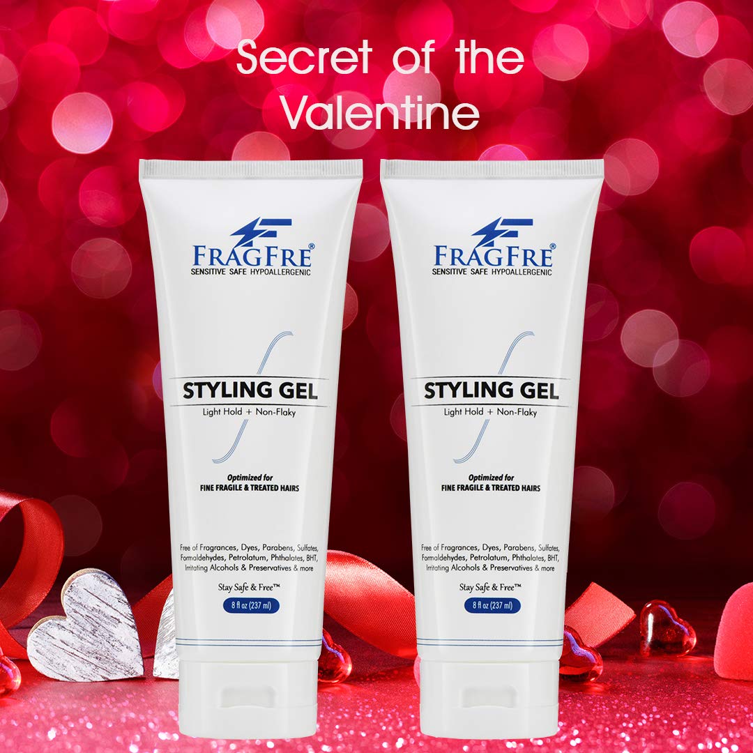 FRAGFRE Light Hold Hair Gel 8oz – Fragrance Free Styling Gel for Fine & Fragile Hair – Hypoallergenic, Vegan, Gluten & Cruelty Free