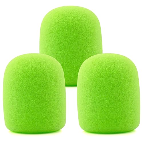 LEFXOMPHY SM57 Pop Filter for Shure SM57 / 545 / Beta SM57A Series Mics Windscreen Replacement for A2WS Microphone Spongue Windsock 3-Pack Green Foam