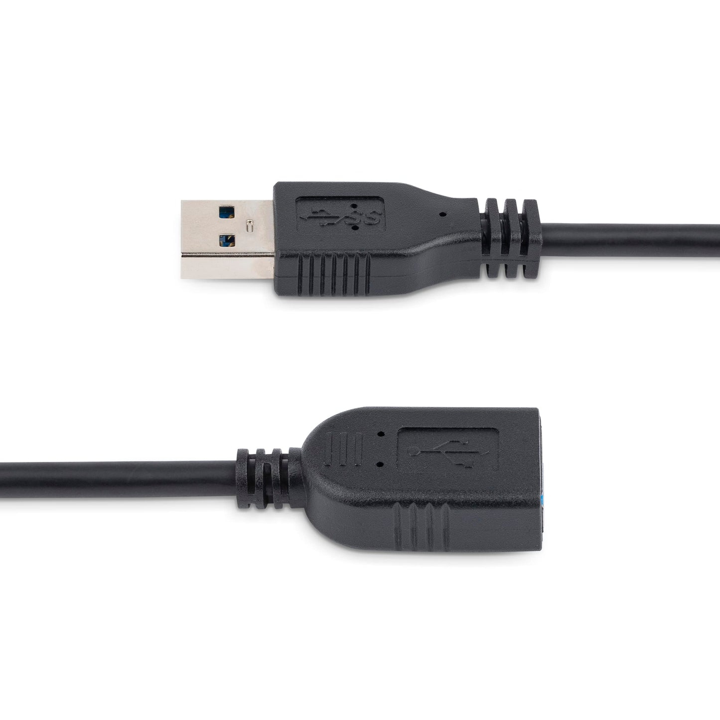 StarTech.com 6in Short USB 3.0 (5Gbps) Extension Adapter Cable (USB-A Male to USB-A Female) - USB 3.2 Gen1 Port Saver Cable - Black (USB3EXT6INBK)