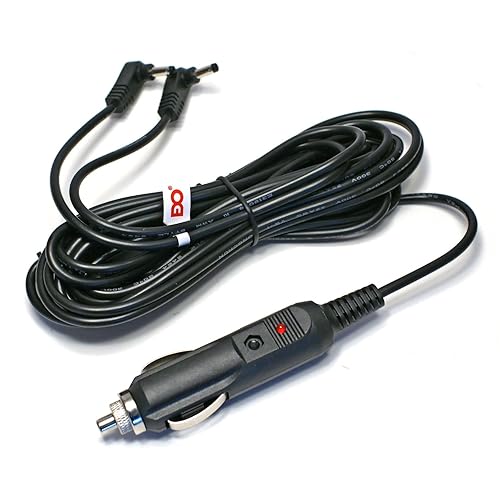 EDO Tech 11' Car Charger Adapter Power Cord for Philips 7 9 10 inches Dual Screen Headrest Portable DVD Player Pet9402/37 Pet708/37 Pd7012/37