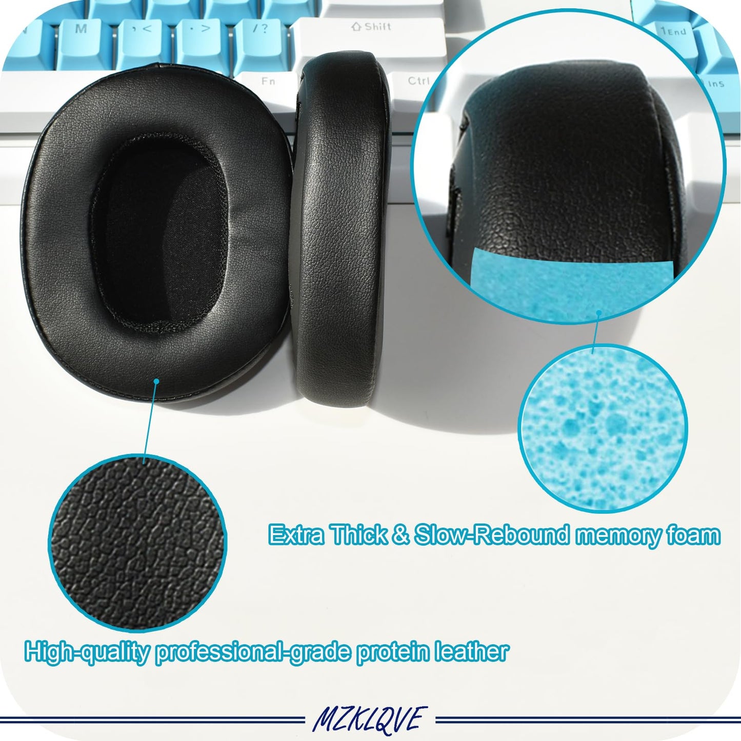 Crusher Evo Ear Pads - Replacement Earpads Ear Cushions for Skullcandy Crusher Evo/ANC/Wireless & Hesh 3/NC/Evo & Venue ANC Headphones (Black)