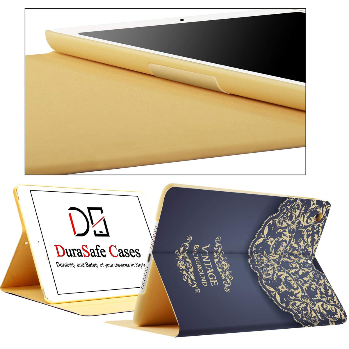 DuraSafe Cases iPad PRO 2016 9.7 Inch [Pro 9.7 2016] MLPX2LL/A MLPW2LL/A MLPY2LL/A MLYJ2LL/A Smart Auto Sleep/Wake Slim Profile with Adjustable