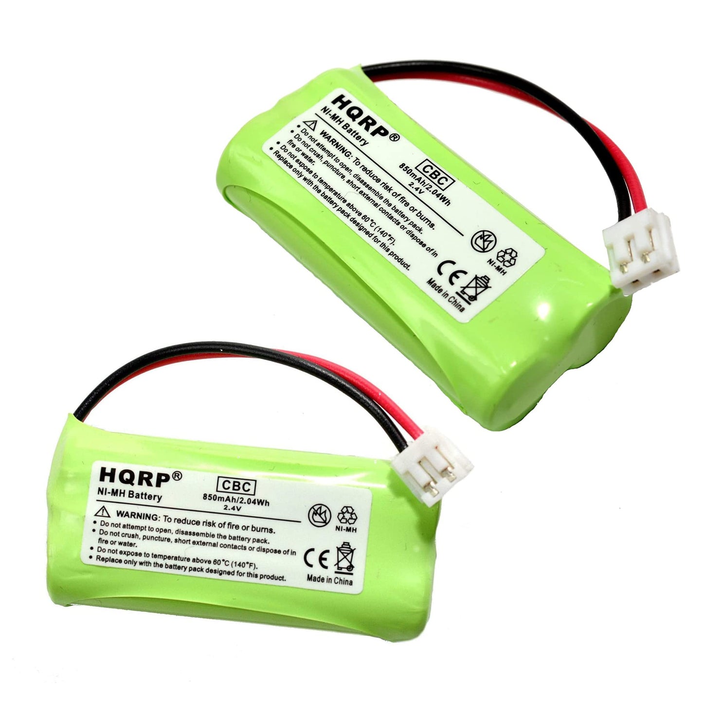 HQRP 2-Pack Phone Battery Compatible with VTech is6110 / is 6110, LS6113 / LS 6113, LS6204 / LS 6204, LS6245 / LS 6245 Cordless Telephone