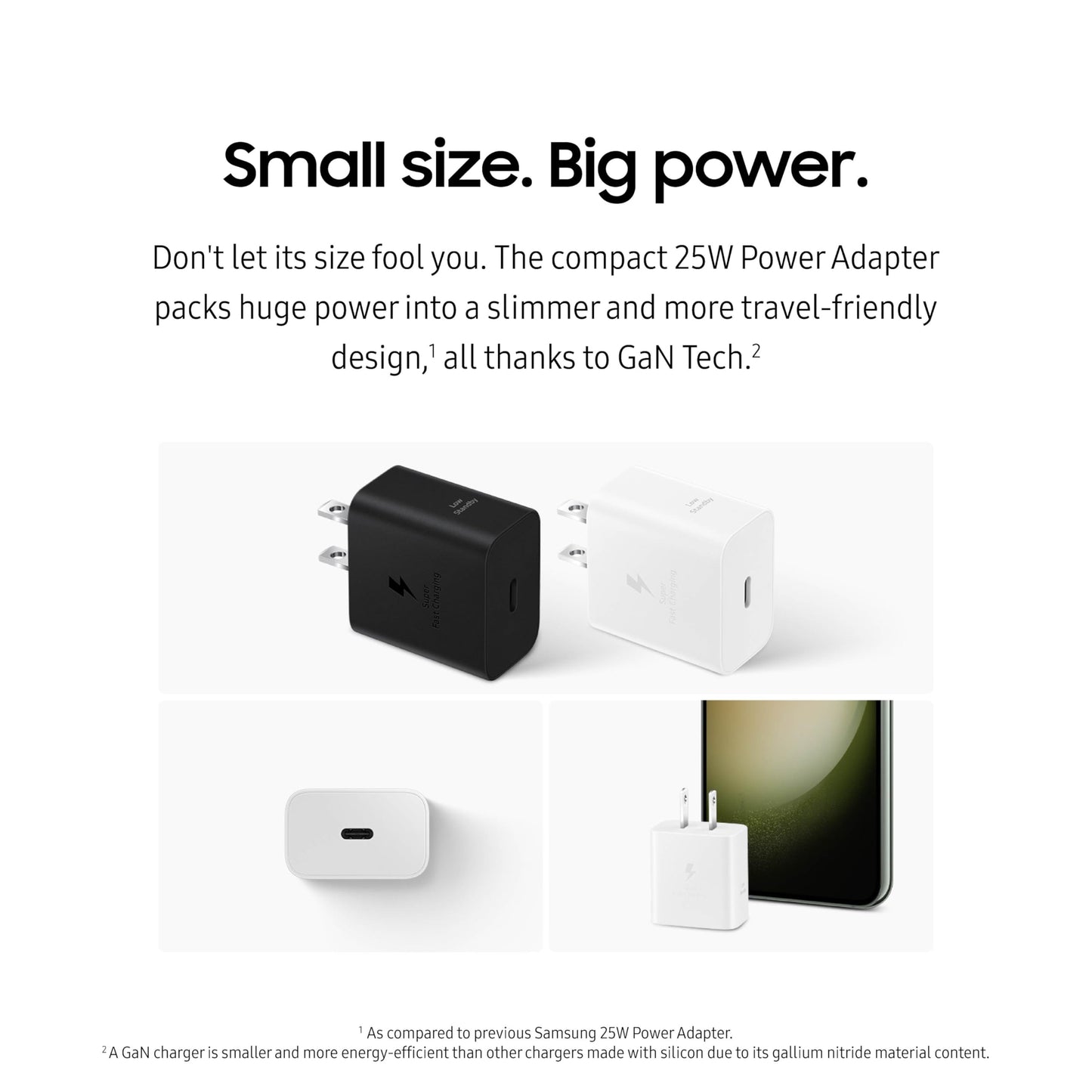 Samsung 25W Wall Charger Power Adapter with Cable, Super Fast Charging, Compact Design, Energy Efficient, Compatible with Galaxy and USB Type C