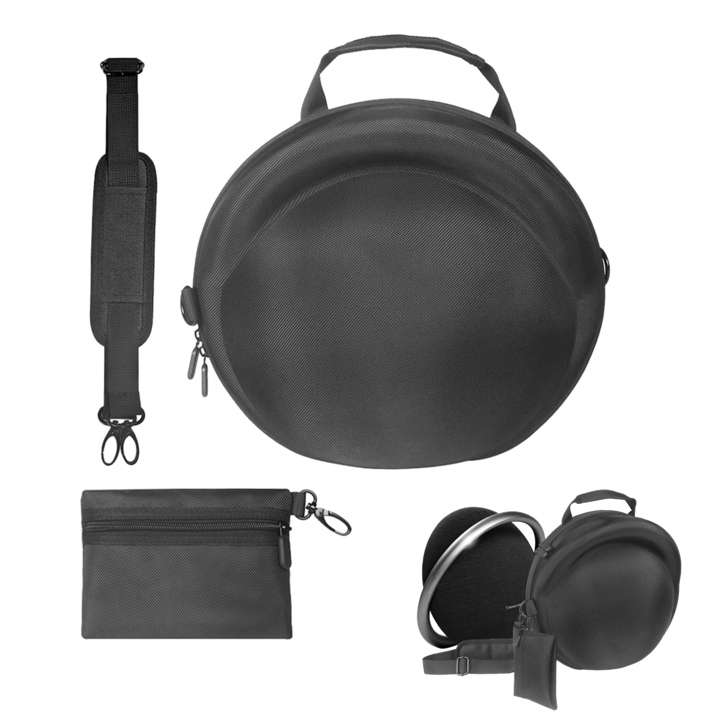 AZURAOKEY EVA Case for Harman Kardon Onyx Studio 8/7 Speakers, Waterproof Shoulder/Crossbody/Handbag Protective Travel Case with Shoulder Strap