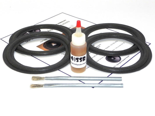 Advent 6.5" Speaker Foam Surround Edge Repair Kit - 4 Speaker Kit - Compatible with Advent 1002, A-1002, A-1032, A-1033, A-1034, A-1122, A-2000, Many