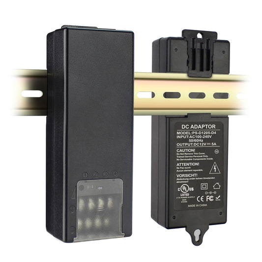 DC 12V Power Supply Adapter 5A 4 Channel Din-Rail Mounting Distribution Power for CCTV Security Camera with PTC Fuse [UL Listed] by CENTROPOWER