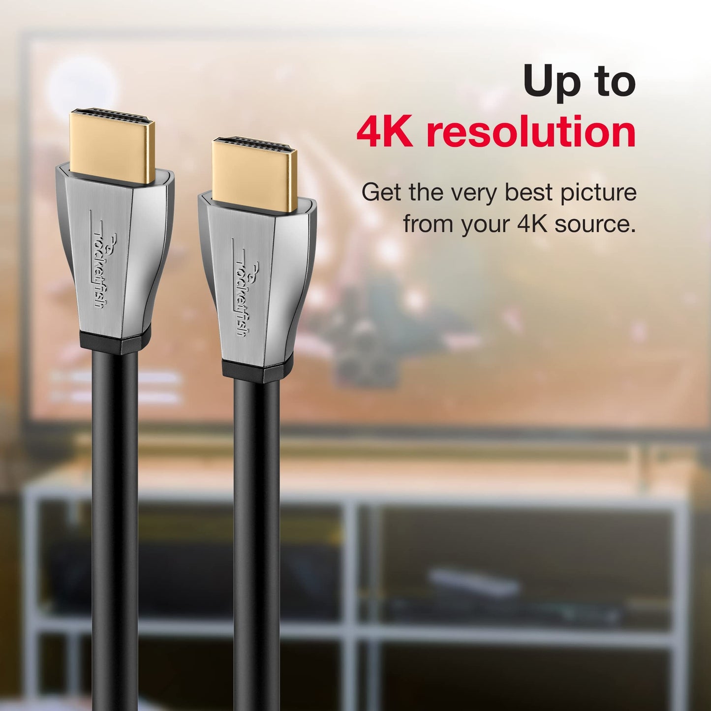 Rocketfish 4K UltraHD/HDR In-Wall HDMI Cable - 1.5' Supports 4K Ultra HD & Dolby Atmos - Premium Quality for HDR & Audio