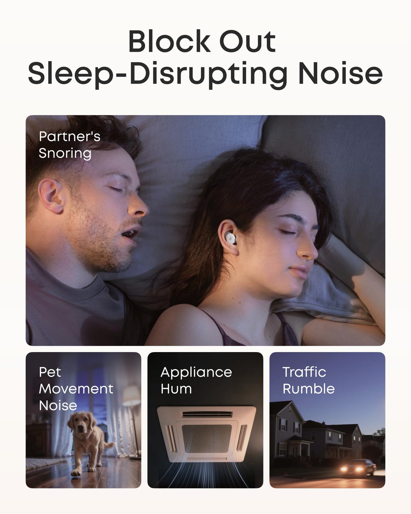 Soundcore Sleep A30 Special by Anker, Noise Reduction Sleep Earbuds