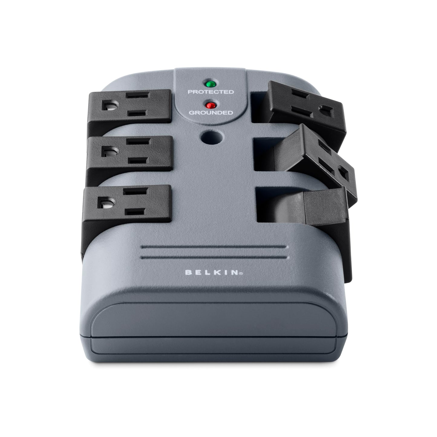 Belkin Power Strip Surge Protector - 6 Rotating AC Multiple Outlets, Flat Pivot Plug - Heavy Duty Wall Outlet Extender for Home, Office, Travel