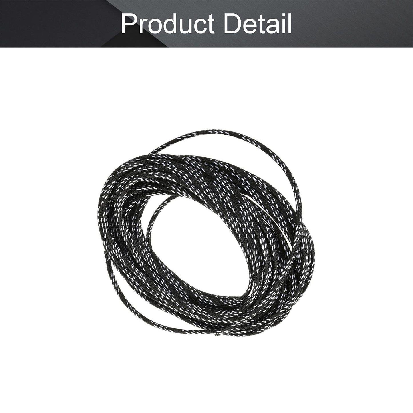 Othmro 32.8ft Length PET Flexible Expandable Braided Cable Sleeves 0.16in Width Wire Loom Sleeving and Organizer Flexible Wire Mesh Sleeves for TV