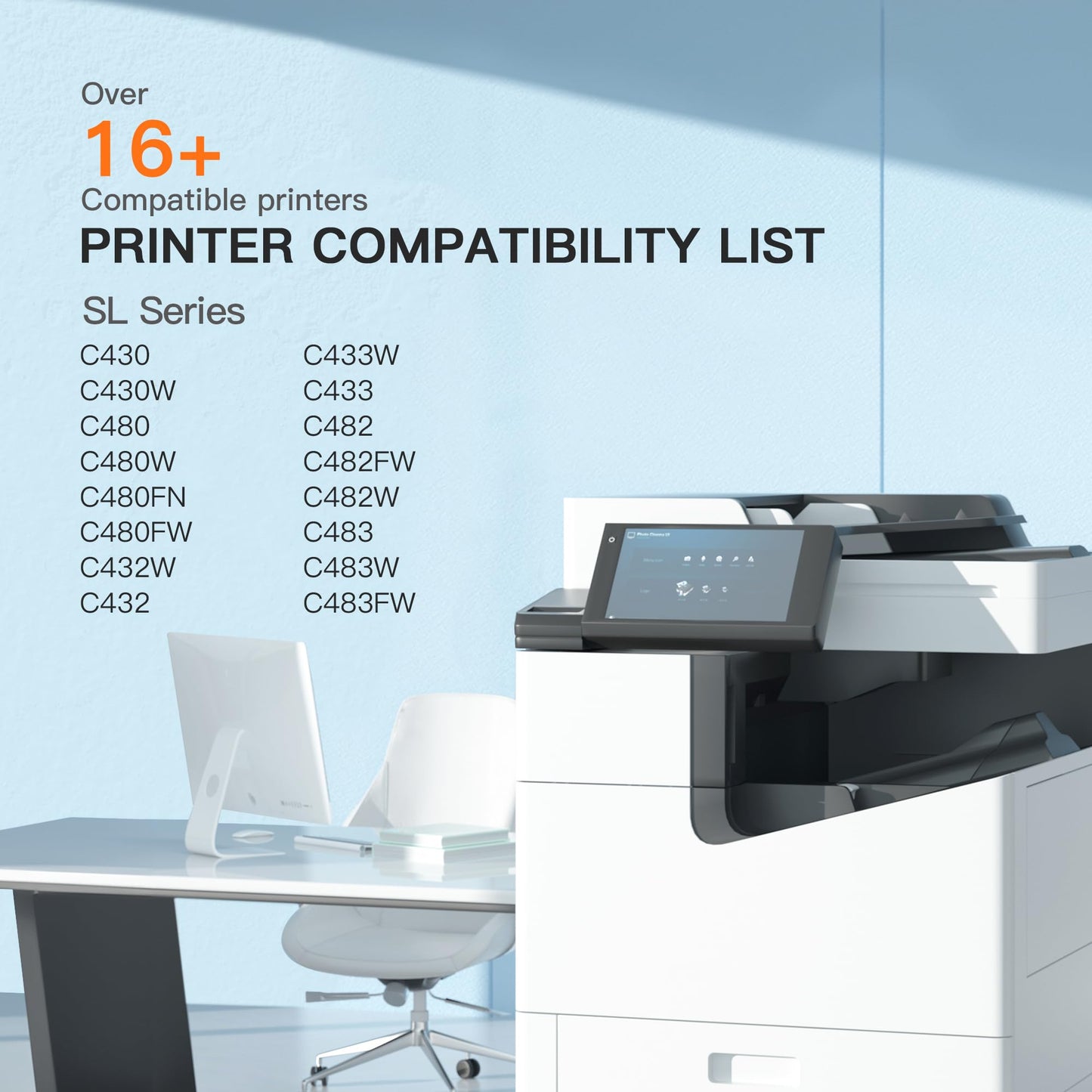 E-Z Ink Compatible Toner Cartridge Replacement for Samsung CLT-K404S CLT-C404S CLT-M404S CLT-Y404S CLT 404S to use with C480FW C430W SL-C430W