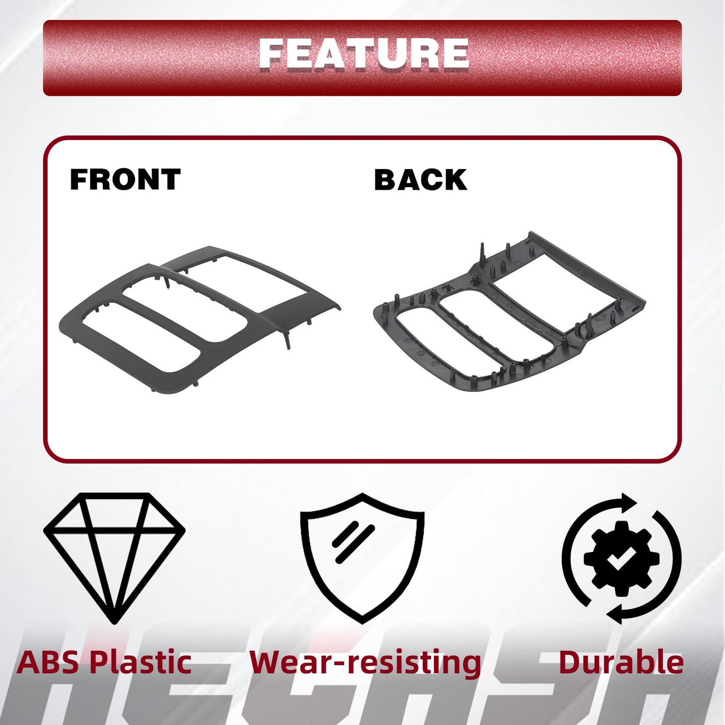 HECASA Double Din Radio Stereo Dash Kit Compatible with 2002 2003 2004 2005 Dodge Ram 1500 2500 3500 Without Wiring Harness